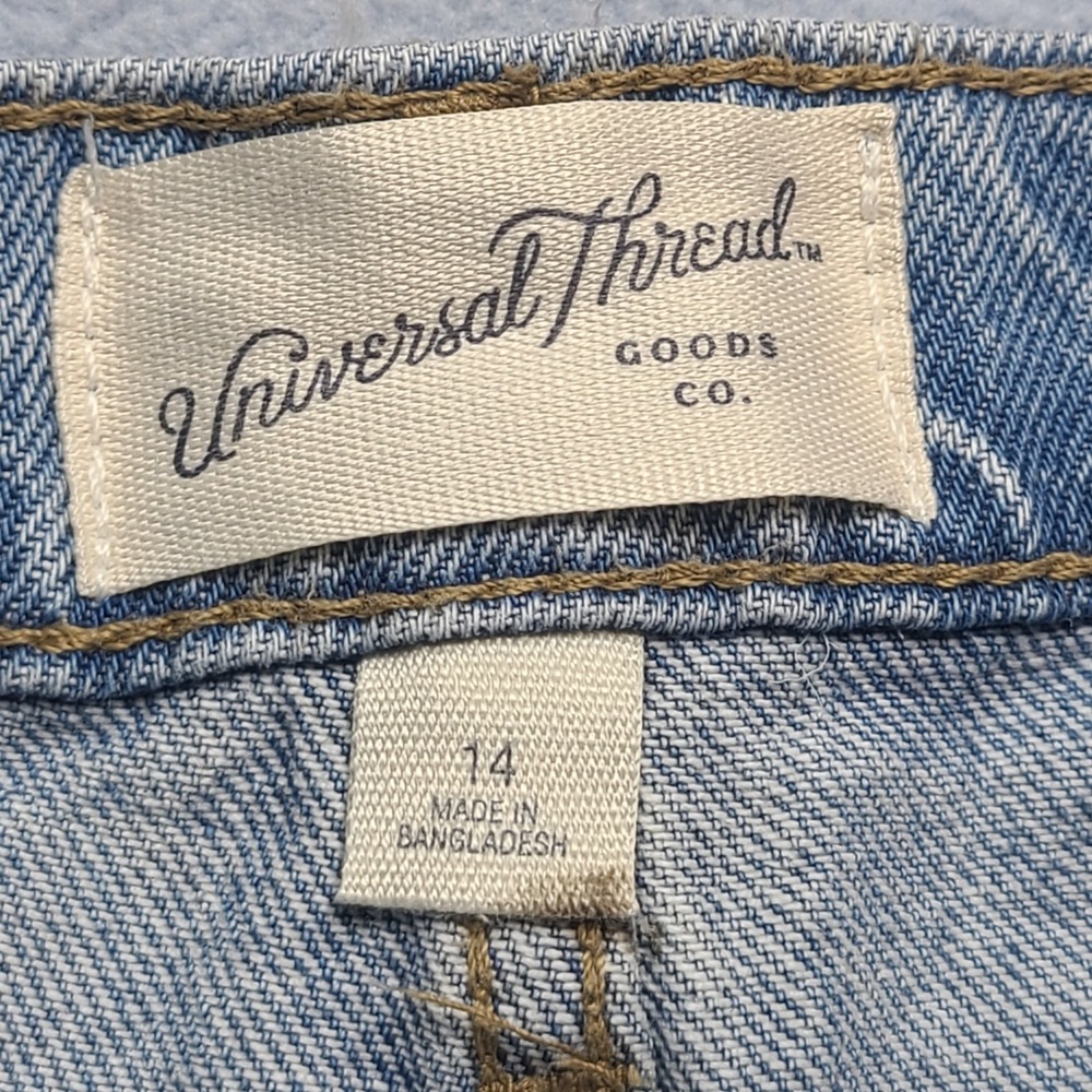 Universal Thread Barrel Jeans Womens 14 Light Wash Excellent High Rise Denim - Picture 5 of 8